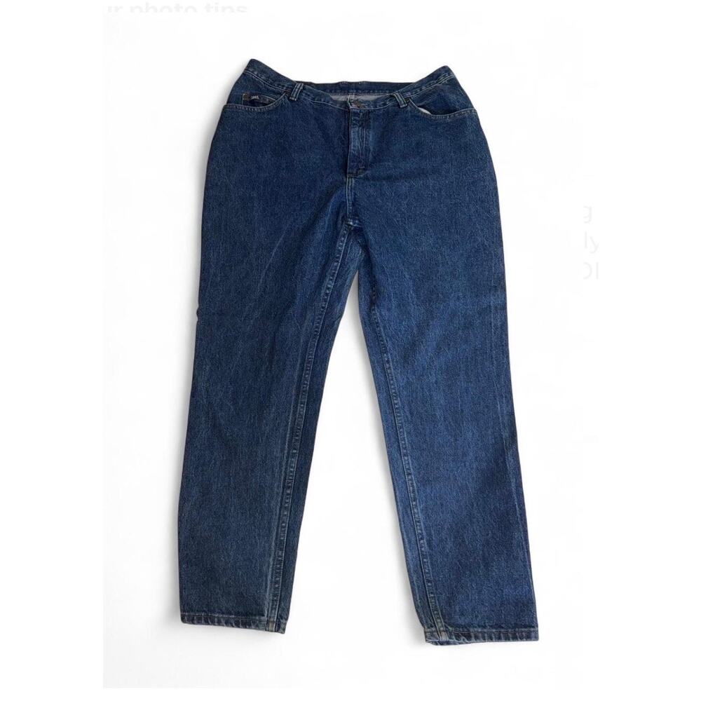 Vintage 90s Lee Dark Navy Blue Straight Leg Jeans 34x29 Capsule Timeless